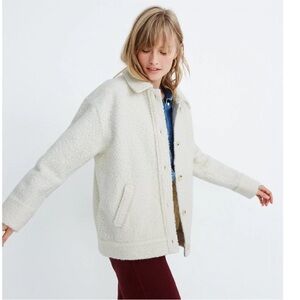 NWT Madewell Bouclé Bomber Jacket - S